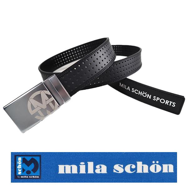 ✨ミラショーン、ベルト/バックル、新品、はめ込み式 mila schon（ミラショーン） (最長110cm／黒) SALE／メッシュ ベルト
