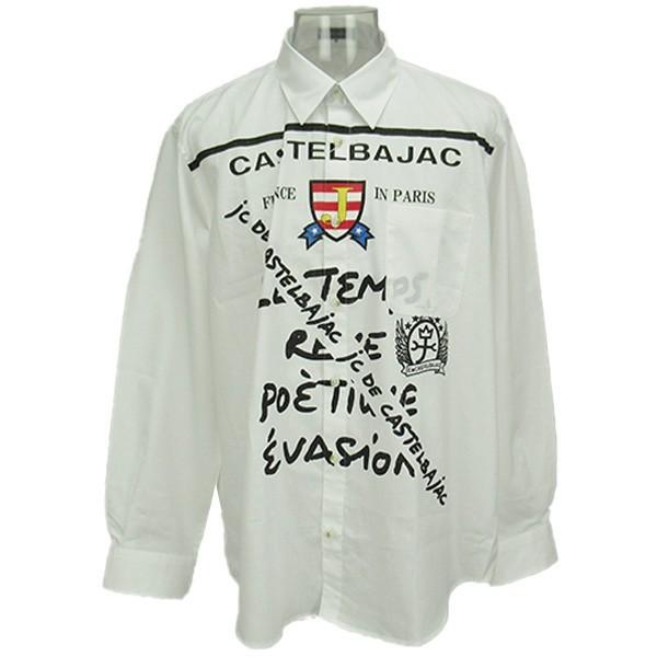 ソックス進呈 カステルバジャック 新作 春夏 メンズ 麻混 ロゴプリント 長袖シャツ L Ll Castelbajac Sh 125 01 Pdgsa Com