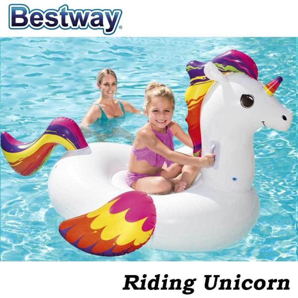 み Bestway 36159 空気注入式 ユニコーン型 浮き輪 Bestway ユニコーン