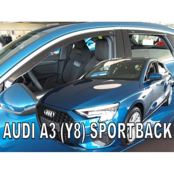 【M's】AUDI アウディ A3 GY スポーツバック (2021-) HEKO ドアバイザー サイドバイザー 1台分 (フロント+リア) ヘコ パー
