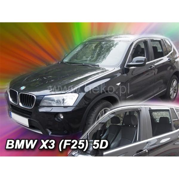 【M's】F25 BMW X3 SUV (2011-2017) HEKO ドアバイザー サイドバイザー 1台分 (フロント+リア) ヘコ 雨避け セット