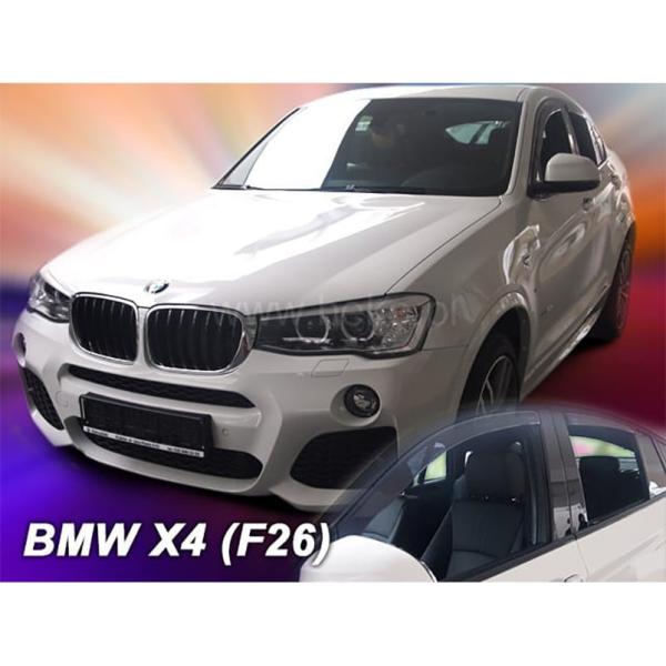 【M's】F26 BMW X4 SUV (2014-2018) HEKO ドアバイザー サイドバイザー 1台分 (フロント+リア) ヘコ 雨避け セット