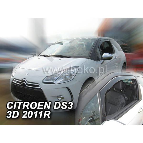 【M's】シトロエン DS3 A5 ハッチバック (2010-2019) HEKO ドアバイザー サイドバイザー 左右 ( 2枚 ) 社外品 ヘコ フロ