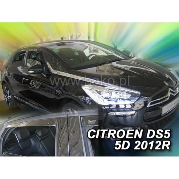 【M's】シトロエン DS5 B8 ハッチバック (2012-2018) HEKO ドアバイザー サイドバイザー 1台分 (フロント+リア) ヘコ セッ