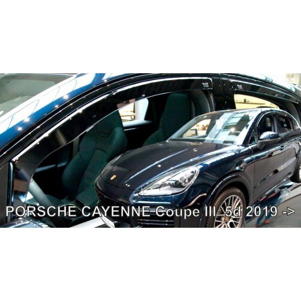 【M's】ポルシェ カイエン クーペ 9Y0 SUV (2019-)  HEKO ドアバイザー サイドバイザー 1台分 (フロント+リア) ヘコ パーツ