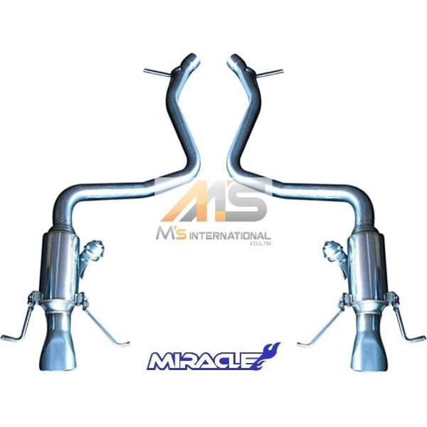 W221 ベンツSクラス　S500 S550 社外ステンレスリアマフラー ◇ベンツ W221 Sクラス改 S65タイプスクエアマフラーテール