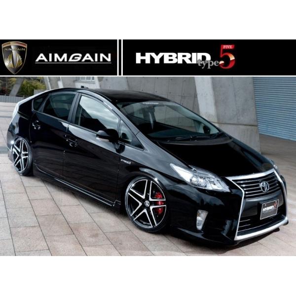 30プリウス後期 社外ハーフエアロ　202ブラック emuzu-international_aim-30pt5-3p1c