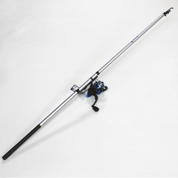 サビキ釣り ロッド リールセット 釣楽セット 海釣り入門 堤防サビキ コンパクトロッド+糸付きリール 上