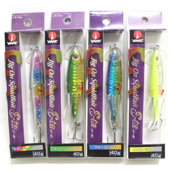 ルアー4色セット メタルジグ 40g マルシン漁具 ジグオンスクウィッド