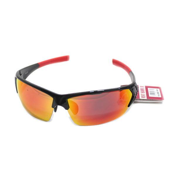 偏光レンズのサングラスです。 偏光レンズは、乱反射の光を制御して一定方向の光だけを透過させるレンズです。 水面や雪道での乱反射等によるギラつきを抑える効果があります。 スポーツやフィッシングの際にあると便利です。