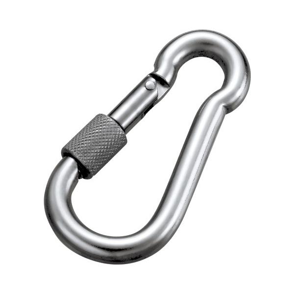 特殊ステンレス製のAKフックハズレ止めナット付です。様々な用途に使用できます。メーカー:浅野金属工業品名:AKフックハズレ止めナット付10mm※材質：本体＝SUS316バネ＝SUS304d(mm):10L(mm):101B(mm):50S(...