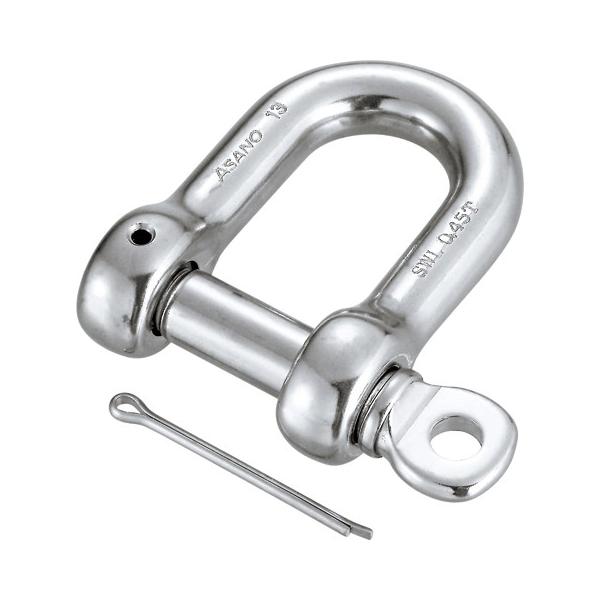 ピンシャックル（割りピン付）です。メーカー：浅野金属工業品名：ピンシャックル（割りピン付）サイズ(mm):12d(mm):12L(mm):72L1(mm):48B(mm):48B1(mm):24D(mm):24ねじ径(mm):W1/2使用割...