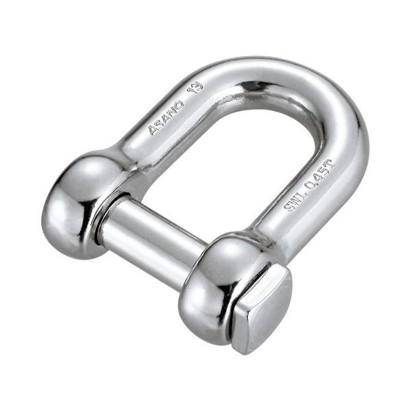 角頭シャックルです。メーカー：浅野金属工業品名：角頭シャックルサイズ(mm):13d(mm):13L(mm):78L1(mm):52B(mm):52B1(mm):26D(mm):26ねじ径(mm):W1/2重量(g):245使用荷重(kg)...