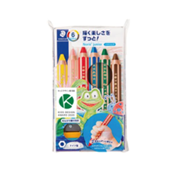 メール便不可 ステッドラー ノリスジュニア 色鉛筆 ６色セット 140 C6 子供
