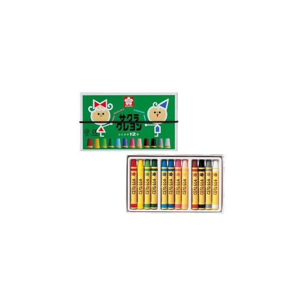 メール便可 サクラクレパス クレヨン 太巻き 12色セット LY12R ゴムひも付き