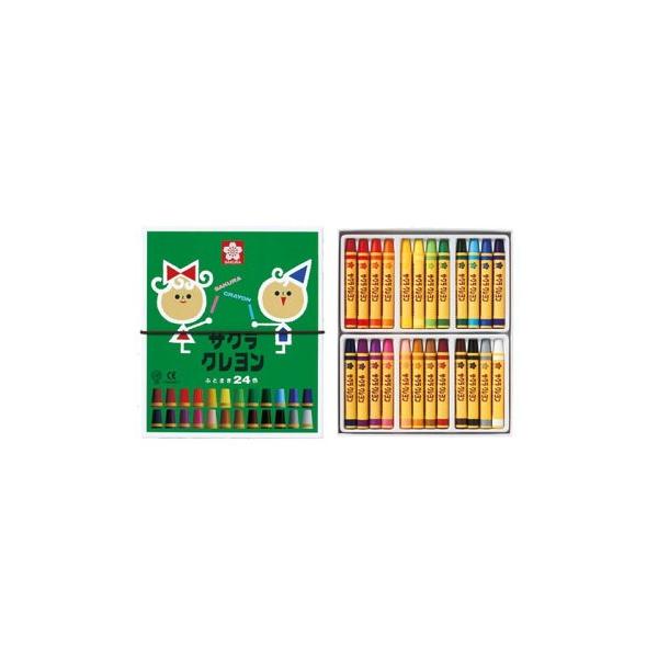 メール便可 サクラクレパス クレヨン 太巻き 24色セット LY24R ゴムひも付き