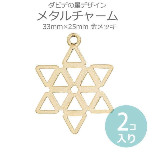 2個入 33mm 25mm メタルチャーム ダビデの星デザイン 金メッキ ゆうパケット対応 Hm 25 21 C8 手芸材料のお店 アンシャンテ工房 通販 Yahoo ショッピング