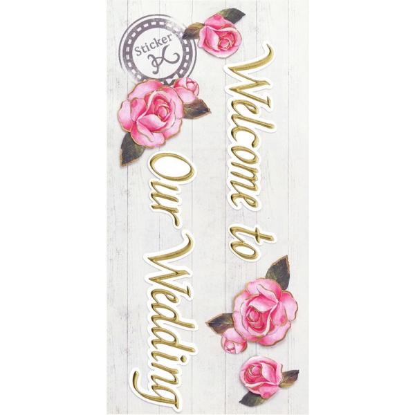 y|zHANDMADE STICKER K TITLE WEDDING ROSE nhCh XebJ[ PC ^Cg EGfBO [Y 1 y䂤pPbgΉz