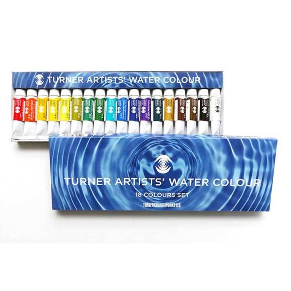 ターナー】 透明水彩絵具 18色セット 5ml 1個入【ゆうパケット対応