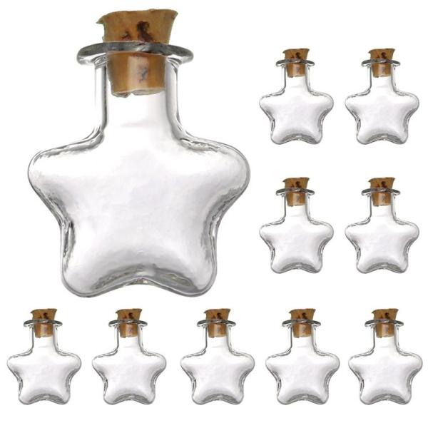 ■サイズ 全長(約)25×20mm　：口径(約)Φ6mm■素材 ガラス・コルク ■セット内容 ×10画像はイメージです。同じサイズの商品が10個届きます。■備考 ※お使いのPC状況によって実際のお色と見え方が異なる場合がございます。検索ワー...