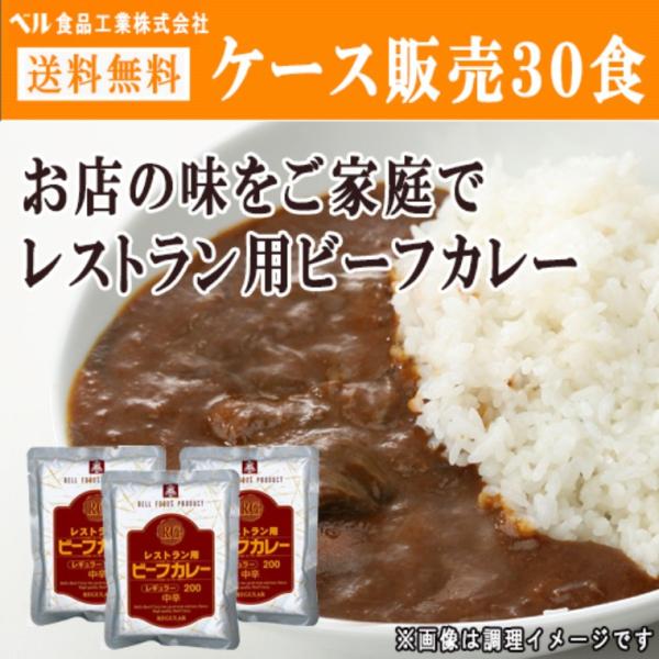 レストラン用 ビーフカレー 中辛 （30食入）【宅配便】