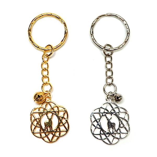 奈良のおみやげ 鹿スピリチュアルキーホルダー ゴールド シルバー 約25 23mm 約55mm ゆうパケット対応 Om 1 17 アンシャンテマーケット 通販 Yahoo ショッピング