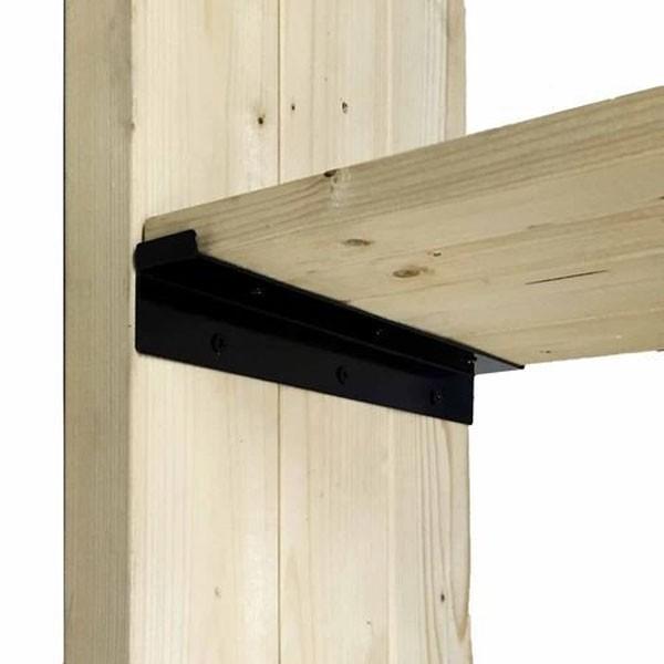 ウォリスト棚受金具3枚用 黒 WAT-007 2個入り : エンチョー