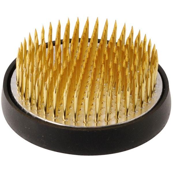 《商品詳細》 ■針：真鍮　 ■台：鉛 ■用途：生け花専用 ■名称：丸　小 ■針寸法（約）：太さ直径1.4ｍｍ×高さ13ｍｍ ■針の本数：168本 ■ゴムリング付