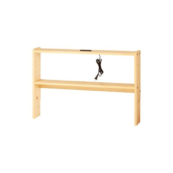 ベッドの枕側やサイドに置ける薄型収納。棚板の高さが変えられ、コンセント付きなので便利。ナチュラル(約)幅98×奥行15×高さ66cm■組立式■２口コンセント付■可動棚主材:天然木（パイン材） ベトナム製