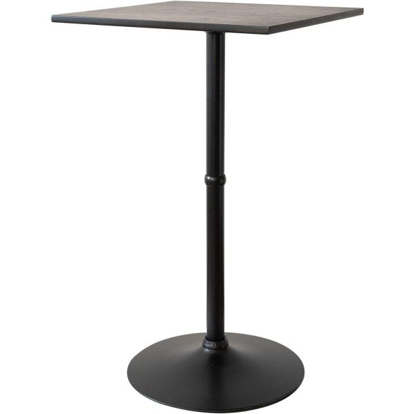 60cmの広々とした天板に、高さ101cmとバーチェアはもちろんスタンディングテーブルとしても使いやすいハイテーブル『CARRE（キャレ）』。ダークブラウンの木目が美しい天板はスクエア型でスタイリッシュに。台座は通常よりも大きめな径50cm...