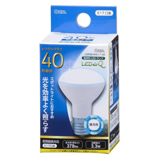 (未使用･未開封品)　オーム電機 LED電球 ミニレフランプ形 40形相当 E17 昼光色 昼白色 [品番]06-0768 LDR3D-W-E17 A9 wyeba8q Amazon | オーム電機 LED電球 ミニレフランプ形 40形相当 E17