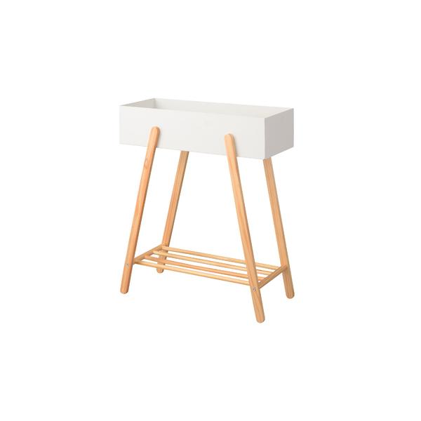 《商品詳細》ナチュラルな木と優しい色合いをミックスした、植物をおしゃれに飾れるプランタースタンド。収納として室内でも使うことができます。サイズ(cm)：W60.5×D28×H72.5重量（kg）：4.5材質：天然木(ビーチ) ラッカー塗装 ...