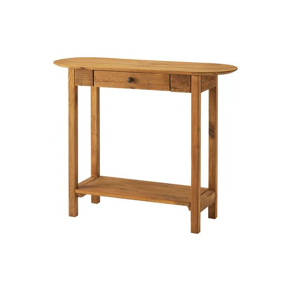 ●パイン古材を使用した、重厚感のあるコンソール。●長く愛され使われてきた古材を使った風合いが特徴。●ひとつひとつ違った木部の表情を楽しむことができるもの魅力。●上部の引出しと下部の棚板により、収納力の高さも保たれています。●上段には引出し付...