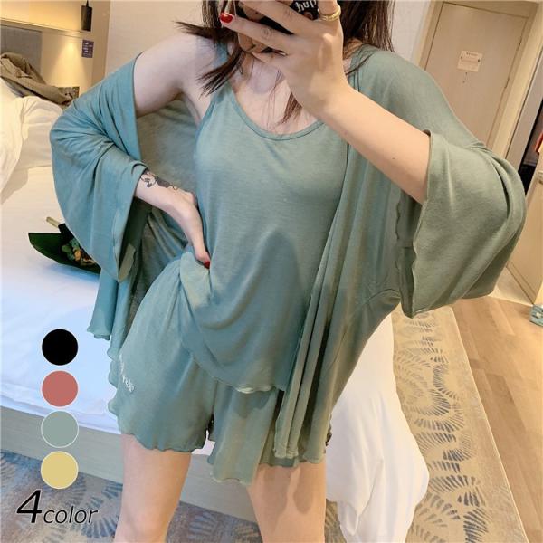 4点セット パジャマ ルームウェア シルク風 レディース 夏 半袖 パジャマ長袖 ルームウェア 女性 緩い 部屋着 寝巻き ランジェリー パジャマ 大きいサイズ Y Encore 通販 Yahoo ショッピング