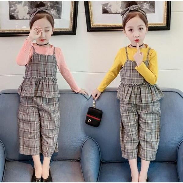 フォーマル 女の子 チェック柄 韓国子供服 キッズ フォーマル 子供 女の子 3点セット 夏 秋 セットアップ ワンピース風 Y Encore 通販 Yahoo ショッピング