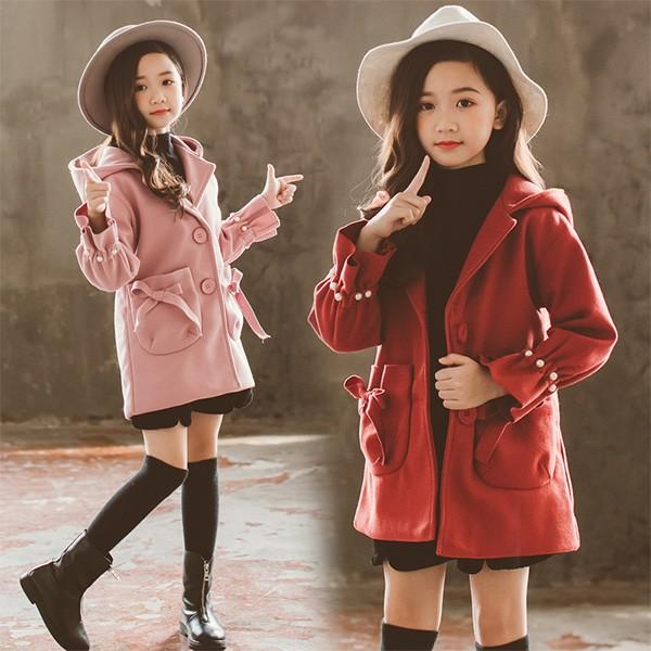 2色 ラシャコート 子供服 冬服 女の子 コート フード付きロングコート 裏起毛 コート女児 アウター 通学 厚手 長袖 子ども服 カジュアル お出かけ Y Encore 通販 Yahoo ショッピング