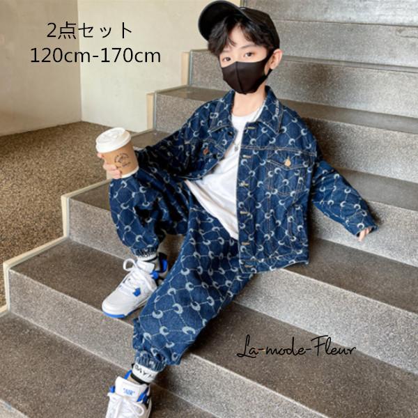 韓国子供服 かっこいい セットアップ 男の子 春服 ファッション デニム 上下セット デニムジャケット ジーンズ キッズ ボーイズ 2点セット 通学着 普段着 Y5500 Encore 通販 Yahoo ショッピング