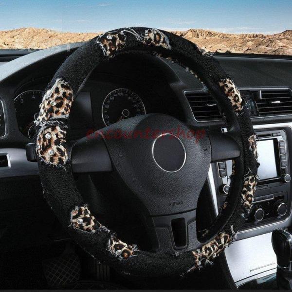 爆買 ハンドルカバー 軽自動車 おしゃれ mサイズ ヒョウ柄