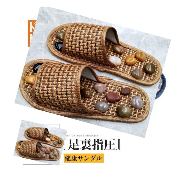 ■ 品名：健康サンダル■ 素材：リンネル+石■ スタイル：自宅用/お風呂■ 季節：春/夏/秋健康サンダル 健康スリッパ ツボ押し つぼ押し こり コリ ギフト 敬老の日 贈り物 グッズ ボディポップ 足ツボマッサージ 快感 健康サンダル 健...