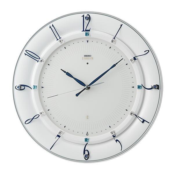 専用　SEIKO EMBLEM HS559W セイコーエンブレム エンブレム HS559W セイコーエンブレム電波掛け時計 音のしない流れる