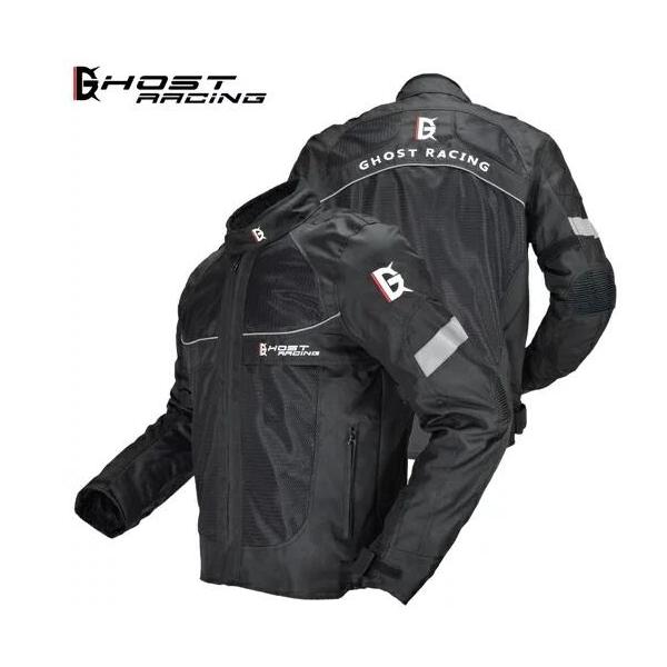 （HONDA）バイクジャケット 黒 反射材付き energtech_ghost-a01-1