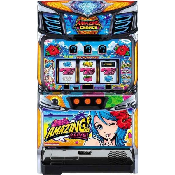 パチスロ実機 沖スロ アメイジングライブ スマスロユニット付 スマスロ遊技用ユニット取り付け済みLアメイジングライブPD 中古