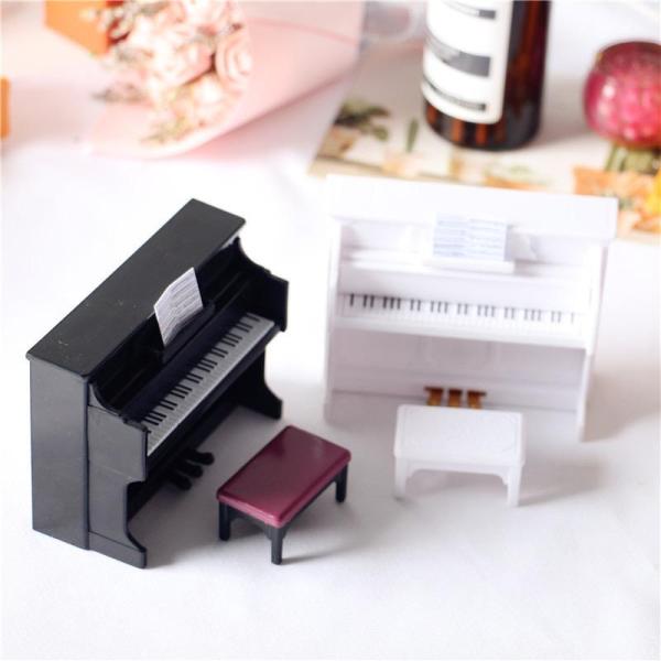 ドールハウス ミニチュアピアノ 全2色 手のひらサイズ ピアノ ミニチュア楽器 ドールハウス 音楽愛好家 1/12 家具 ドールハウス飾り ドールハウス用