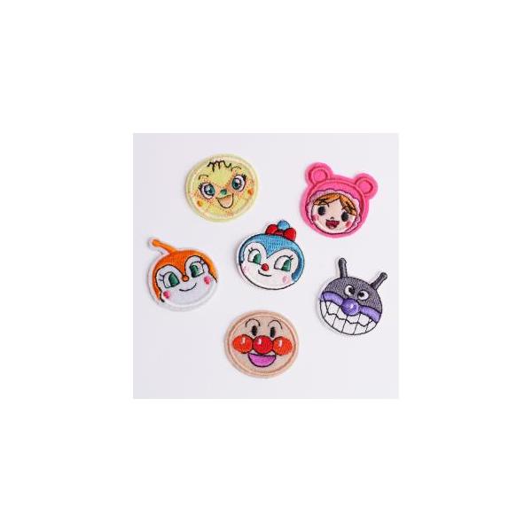 アンパンマン バイキンマン アイロン 刺繍 ワッペン 6枚セット かわいい キャラクター 入園 入学