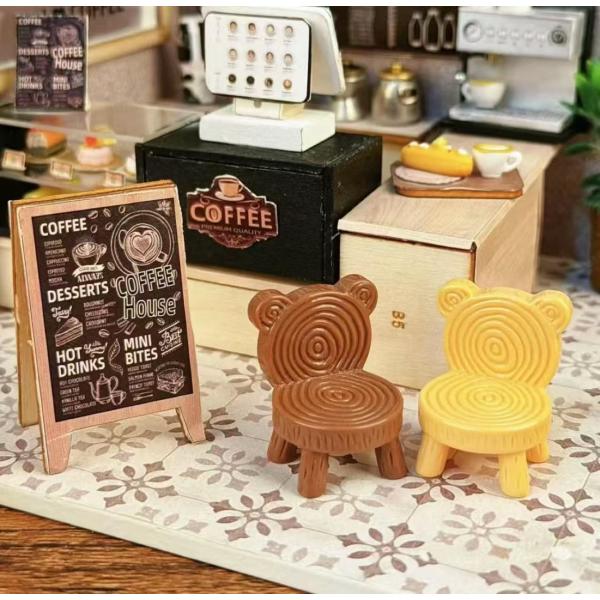 ドールハウス ミニチュア 熊椅子 イス クマ 1点 全2色 ミニチュアインテリア 家具内容数：1点サイズ：25 x 30mm素材：樹脂カラー：・ベージュ・ブラウンこの椅子には、美しいデザインが魅力です。ミニチュアのインテリアに豊かな彩りを加...