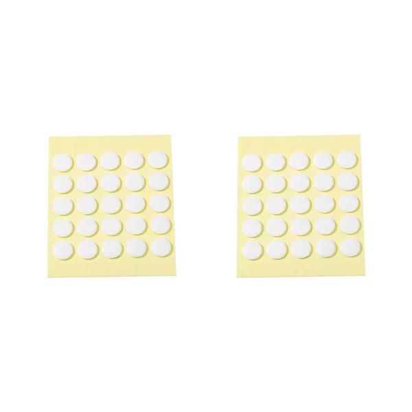 両面テープ 超強力 丸型 直径約10mm 50枚入り（2シート）両面シール 粘着 透明 DIY 耐水 耐熱 生活品 ホビー ハンドメイドパーツ ワークショップパーツ