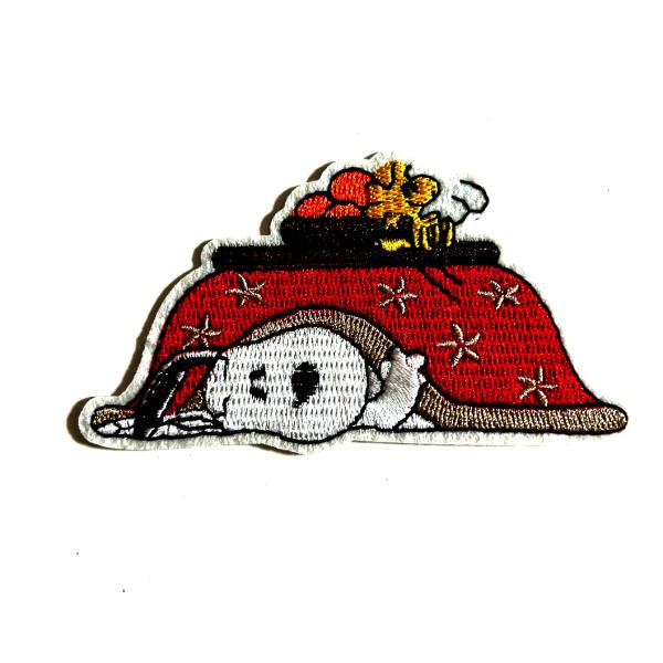 こたつ 休憩 新年 スヌーピー アイロンワッペン かわいい キャラクター デコレーション&リメイク 幼稚園 保育園
