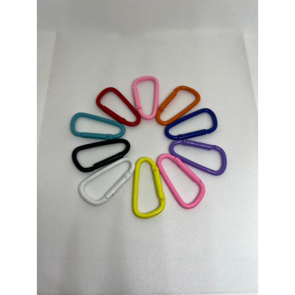 カラフル カラビナ 1個 全10色 キーホルダー バッグチャーム 繋ぎ 金具
