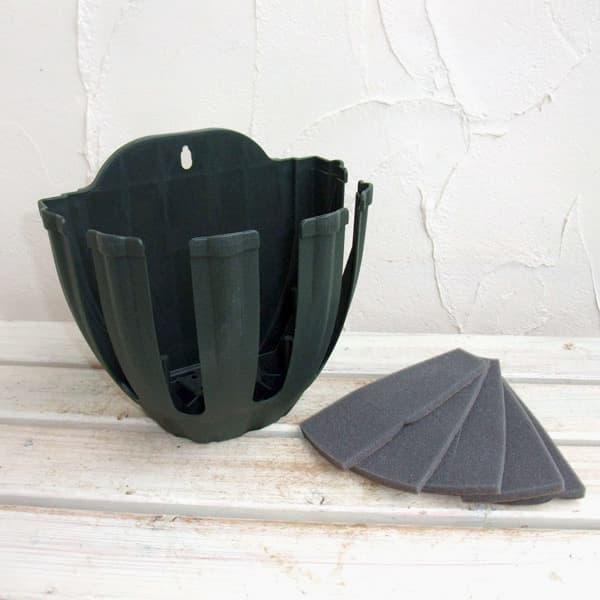 ハンギングバスケット スリットバスケットSLT-25 (スポンジ付) : 園芸