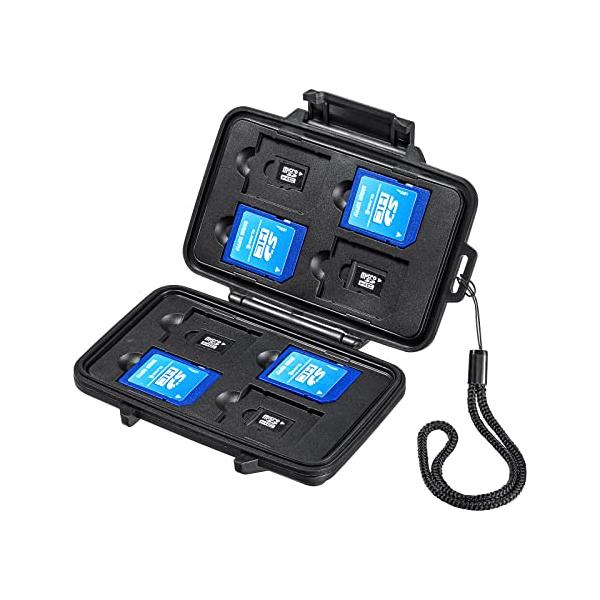 モダンブラック/-/FC-MMC29BK・パッケージ個数:1・IP55相当の防水・防塵機能を備えた、SDカードとmicroSDカードの収納に対応したメモリーカードケースです。・SDカード8枚、microSDカード8枚を重ねて最大16枚収納で...